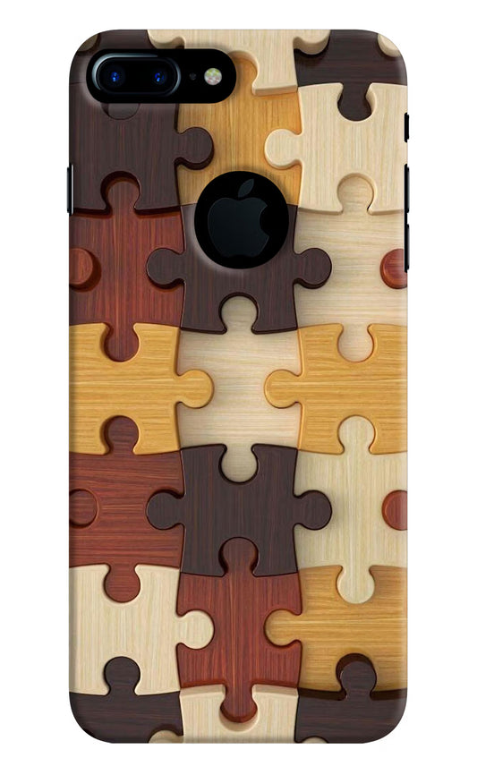 Wooden Puzzle iPhone 7 Plus Logocut Hard Case Back Cover by Casekaro