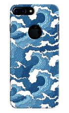 Blue Waves iPhone 7 Plus Logocut Hard Case Back Cover by Casekaro