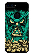 Green Owl iPhone 7 Plus Logocut Hard Case Back Cover by Casekaro