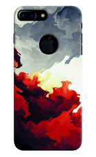 Fire Cloud iPhone 7 Plus Logocut Hard Case Back Cover by Casekaro