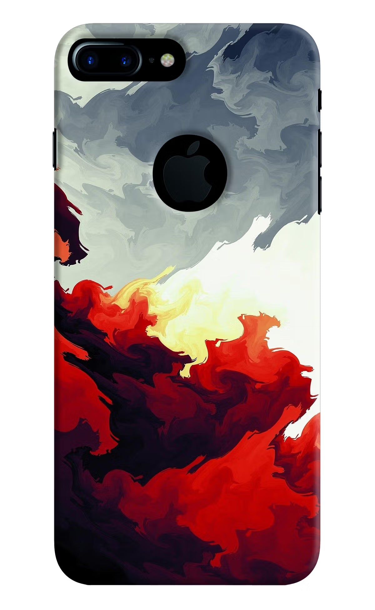 Fire Cloud iPhone 7 Plus Logocut Hard Case Back Cover by Casekaro