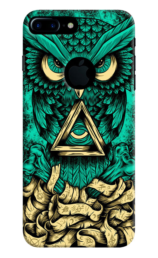 Green Owl iPhone 7 Plus Logocut Hard Case Back Cover by Casekaro