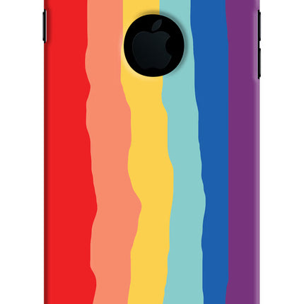 Rainbow iPhone 7 Plus Logocut Hard Case Back Cover by Casekaro