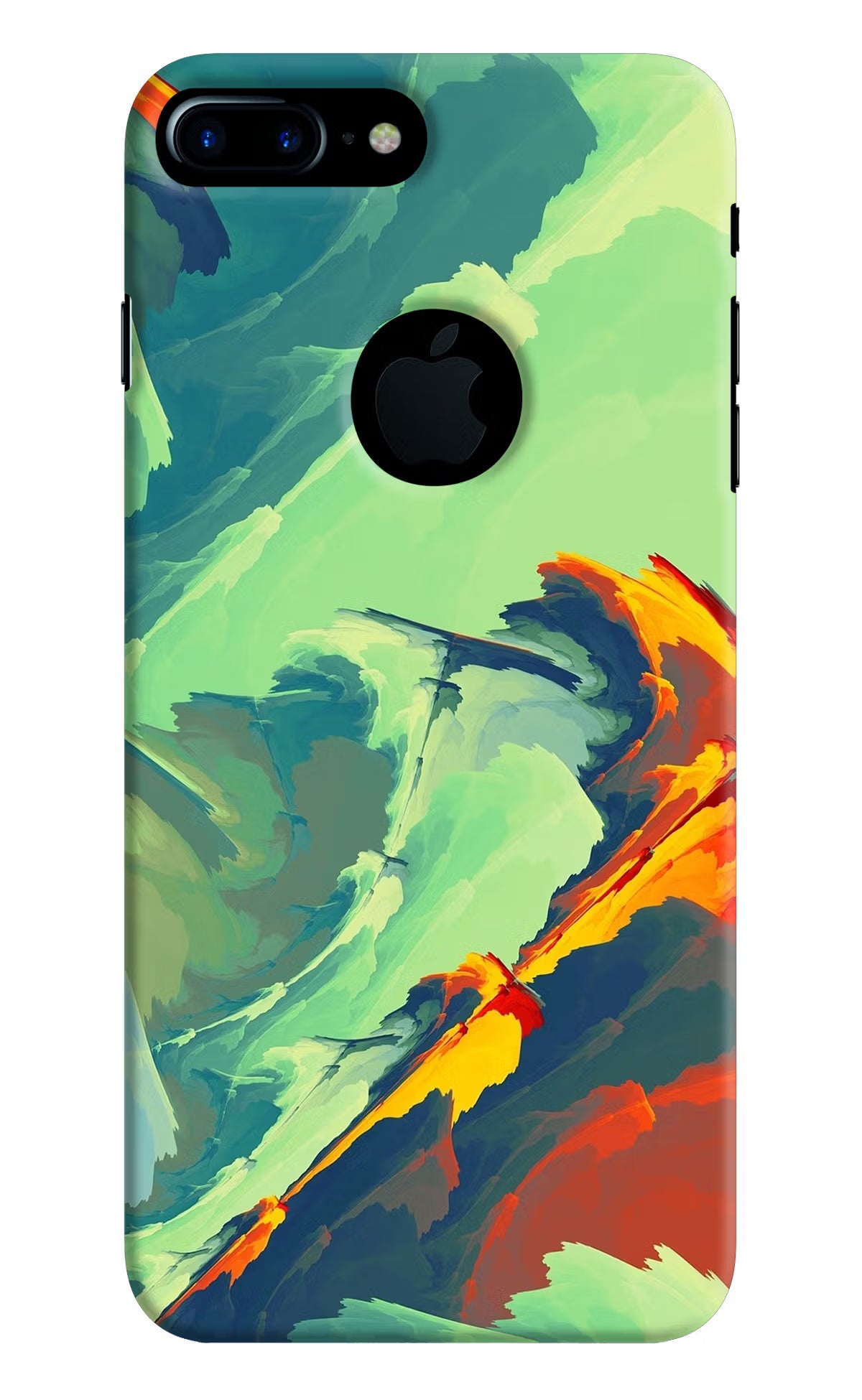Paint Art iPhone 7 Plus Logocut Hard Case Back Cover by Casekaro
