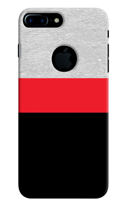 Tri Color Pattern iPhone 7 Plus Logocut Hard Case Back Cover by Casekaro