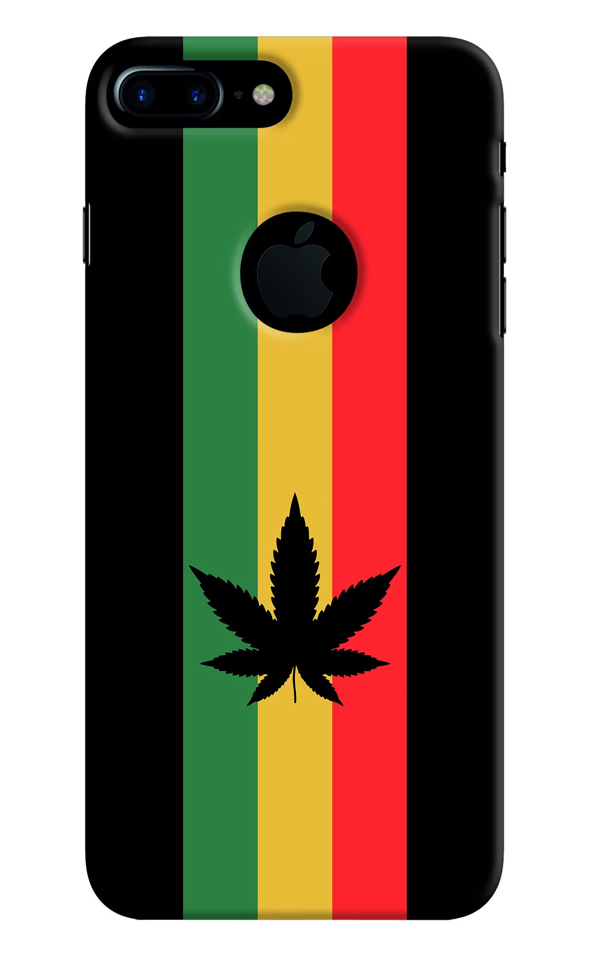 Weed Flag iPhone 7 Plus Logocut Hard Case Back Cover by Casekaro