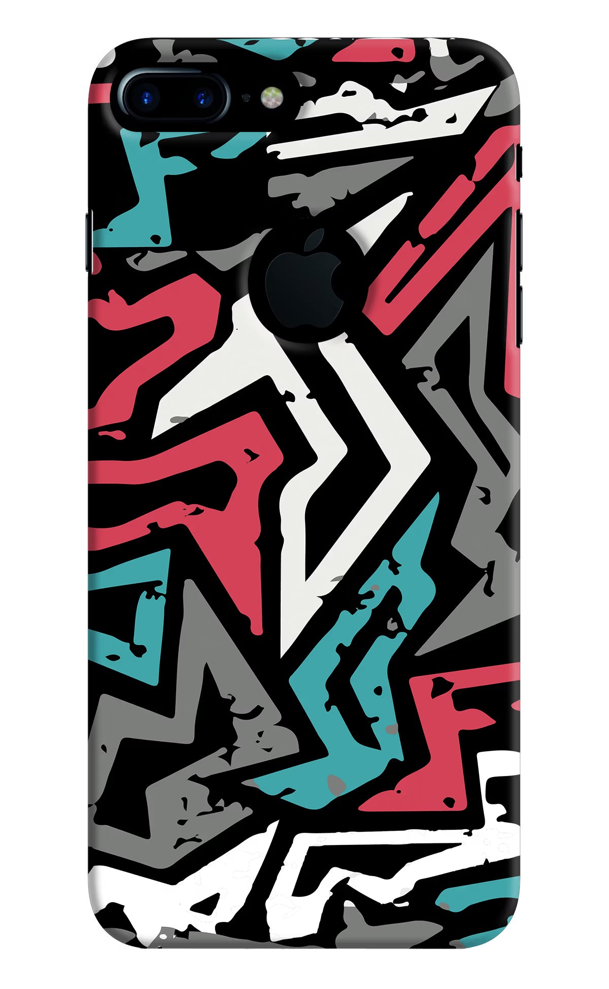 Geometric Graffiti iPhone 7 Plus Logocut Hard Case Back Cover by Casekaro