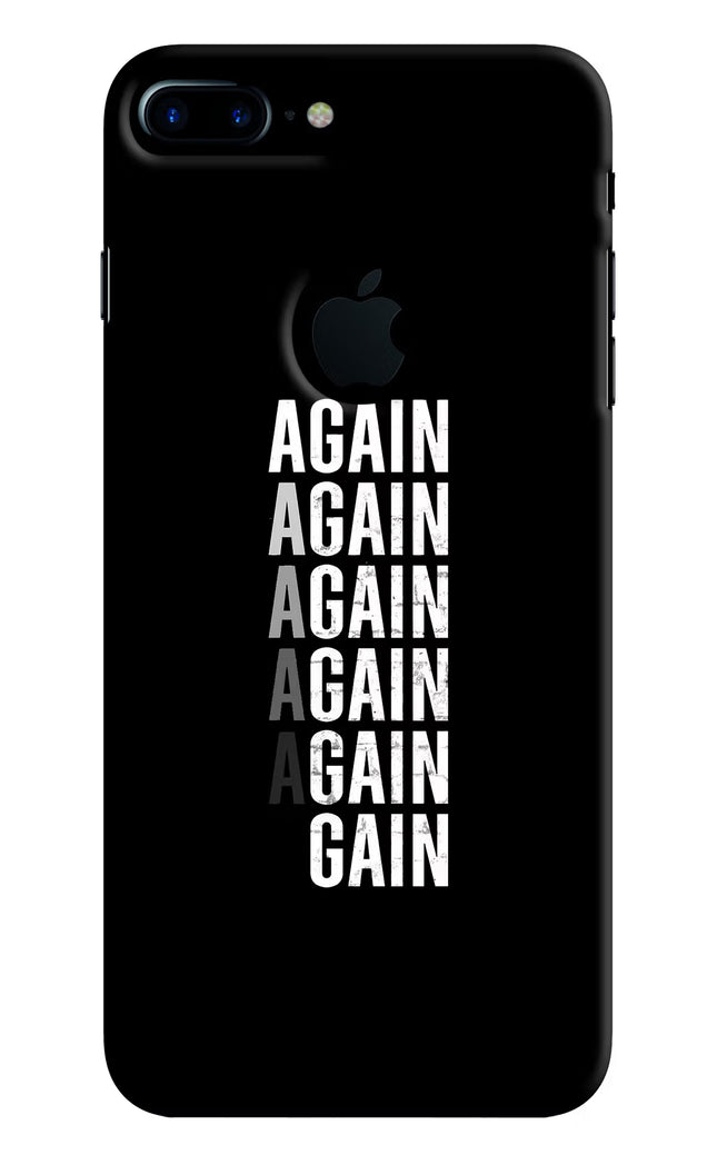 Again Again Gain iPhone 7 Plus Logocut Hard Case Back Cover by Casekaro
