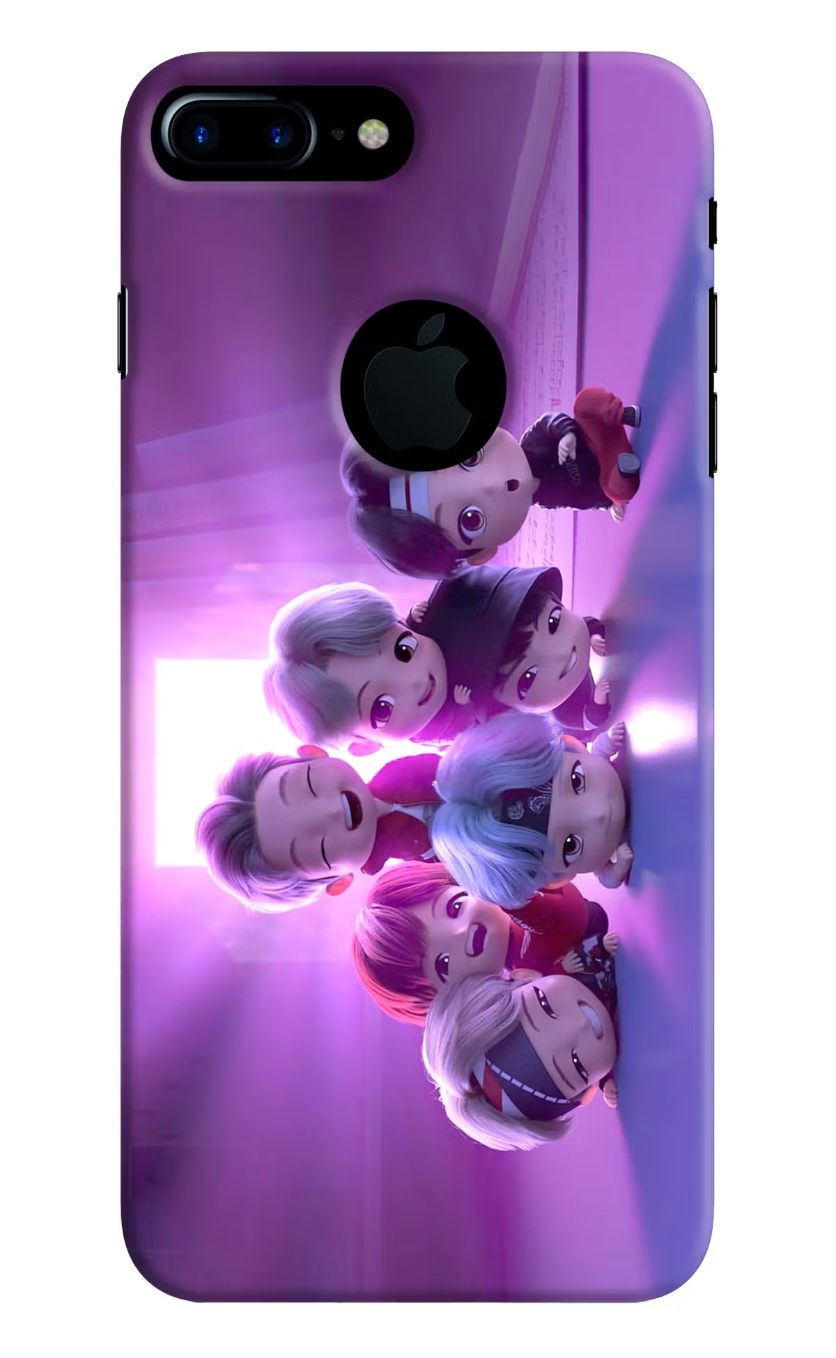 BTS Chibi iPhone 7 Plus Logocut Hard Case Back Cover by Casekaro