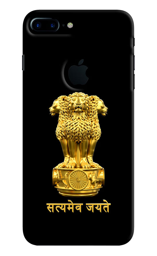 Satyamev Jayate Golden iPhone 7 Plus Logocut Hard Case Back Cover by Casekaro