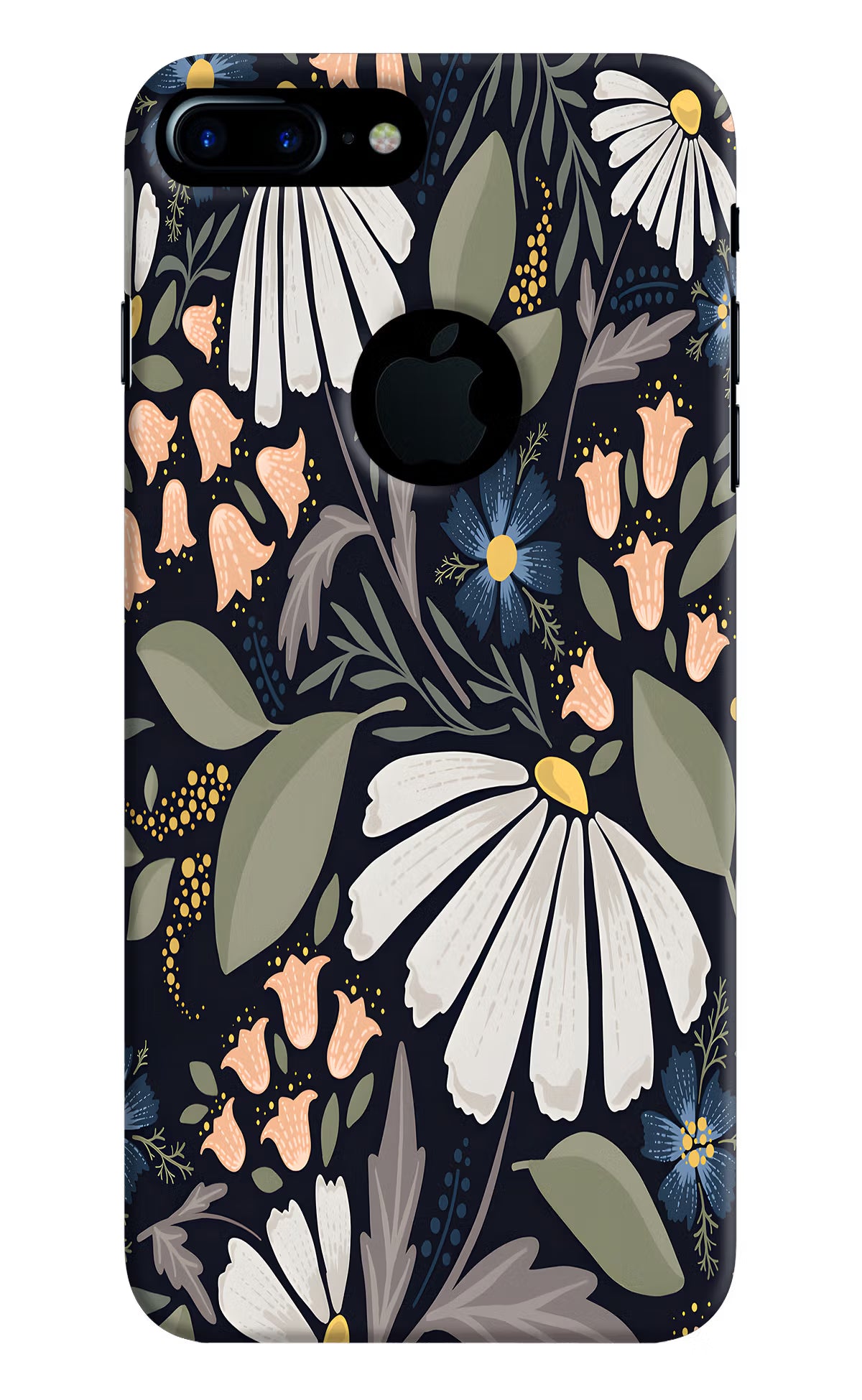 Flowers Art iPhone 7 Plus Logocut Hard Case Back Cover by Casekaro