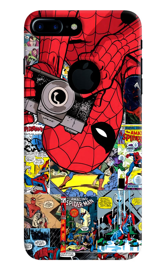 Spider Man iPhone 7 Plus Logocut Hard Case Back Cover by Casekaro