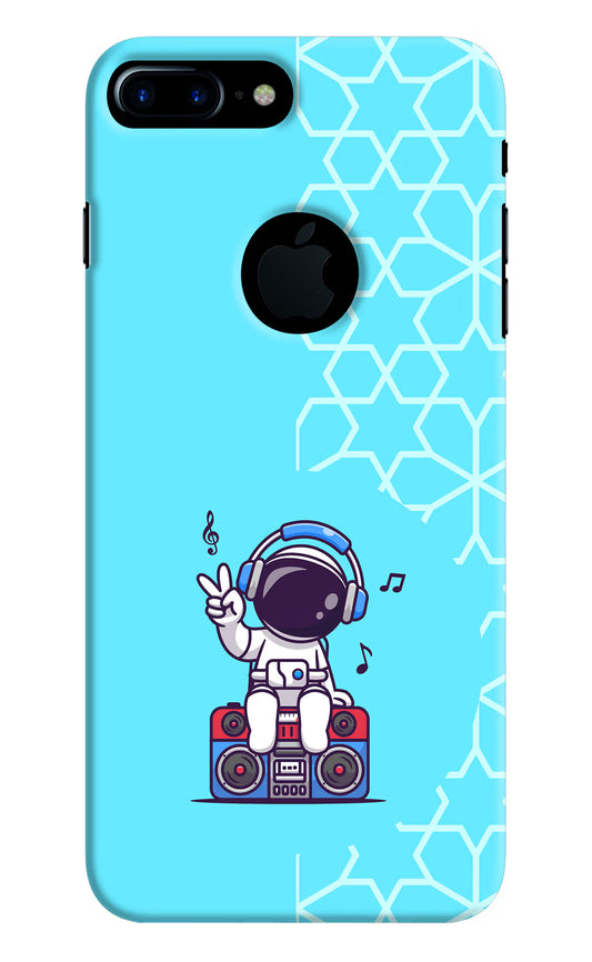 Cute Astronaut Chilling iPhone 7 Plus Logocut Hard Case Back Cover by Casekaro