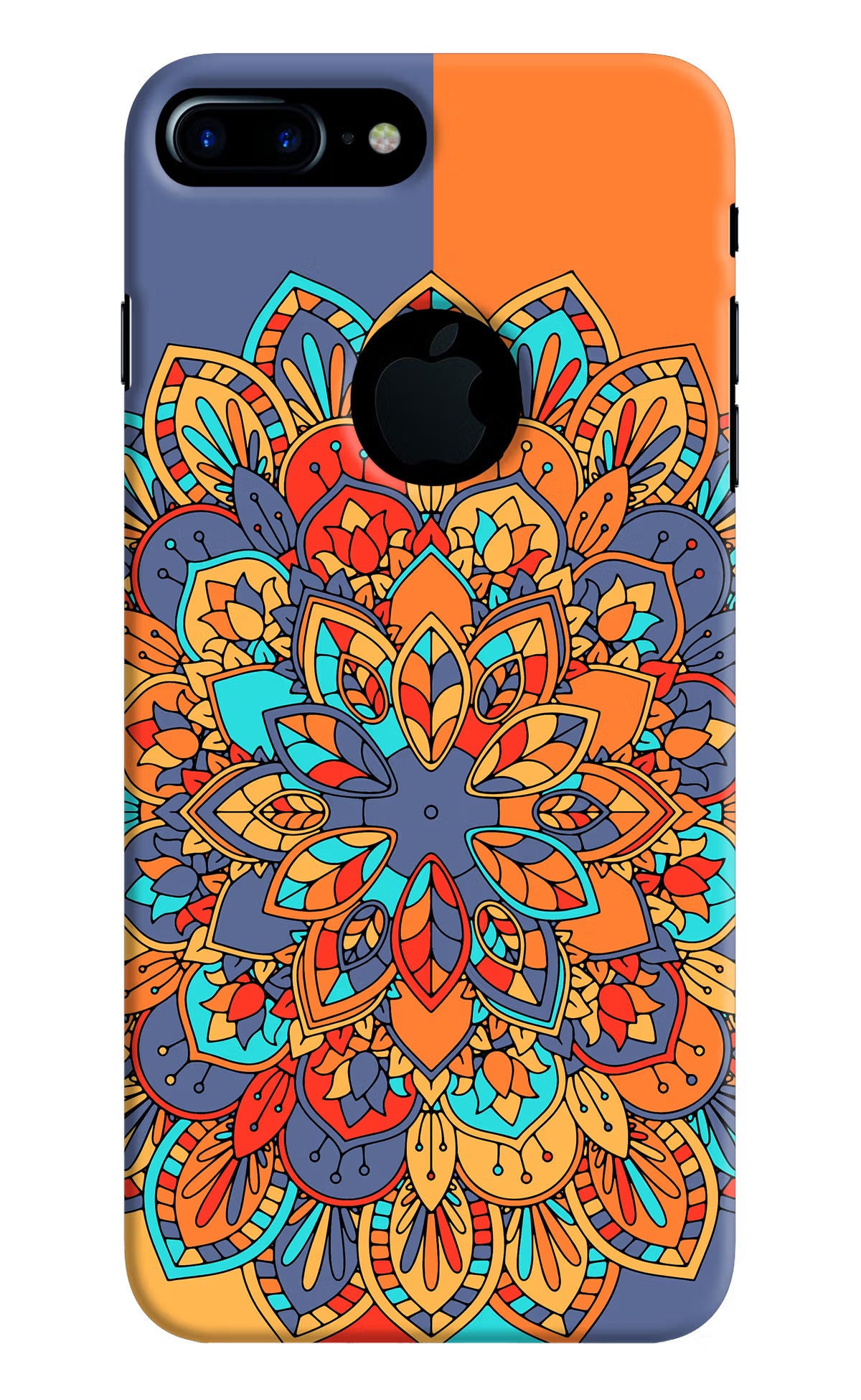 Color Mandala iPhone 7 Plus Logocut Hard Case Back Cover by Casekaro