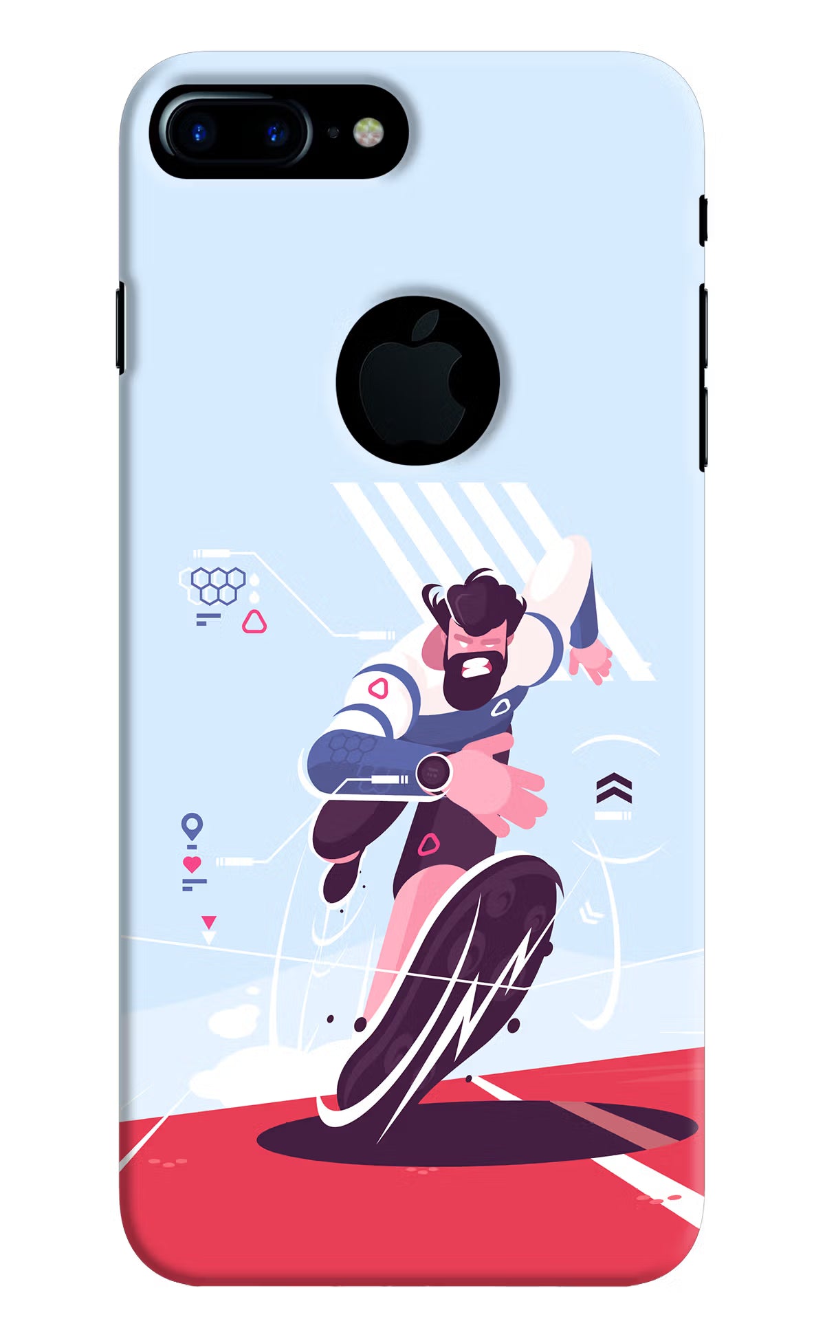 Run Pro iPhone 7 Plus Logocut Hard Case Back Cover by Casekaro