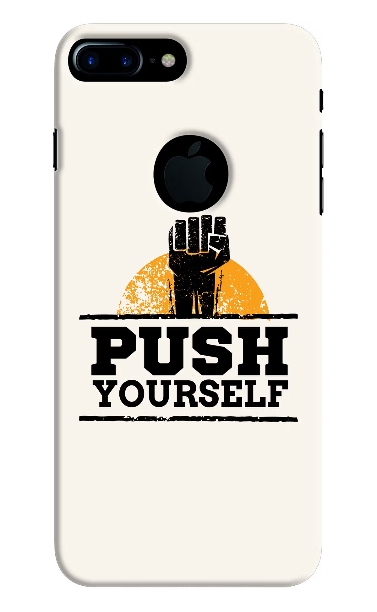 Push Yourself iPhone 7 Plus Logocut Hard Case Back Cover by Casekaro