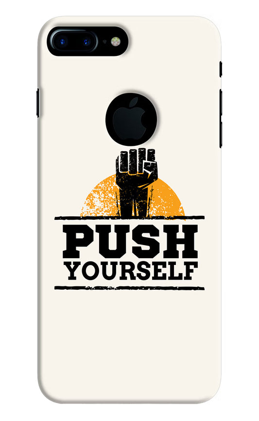 Push Yourself iPhone 7 Plus Logocut Hard Case Back Cover by Casekaro