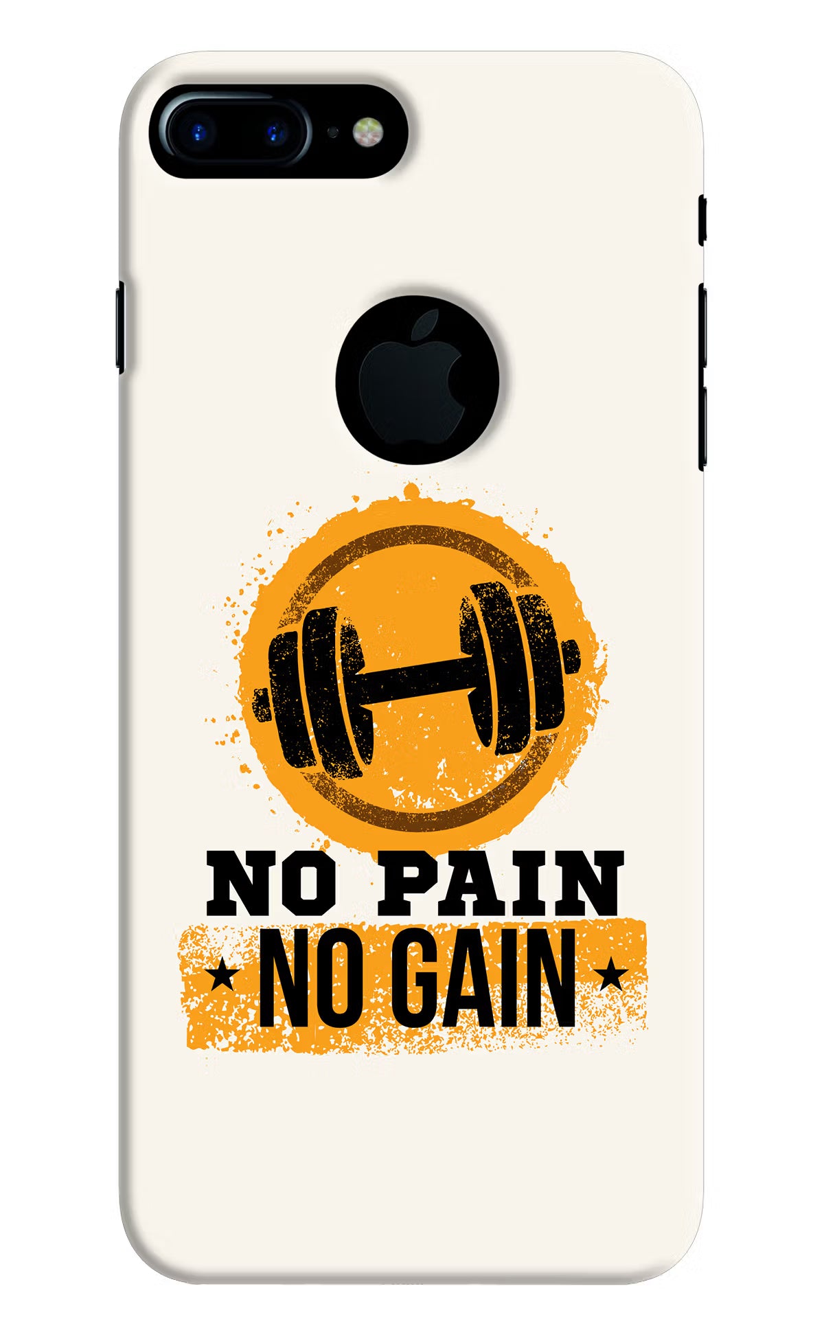 No Pain No Gain iPhone 7 Plus Logocut Hard Case Back Cover by Casekaro