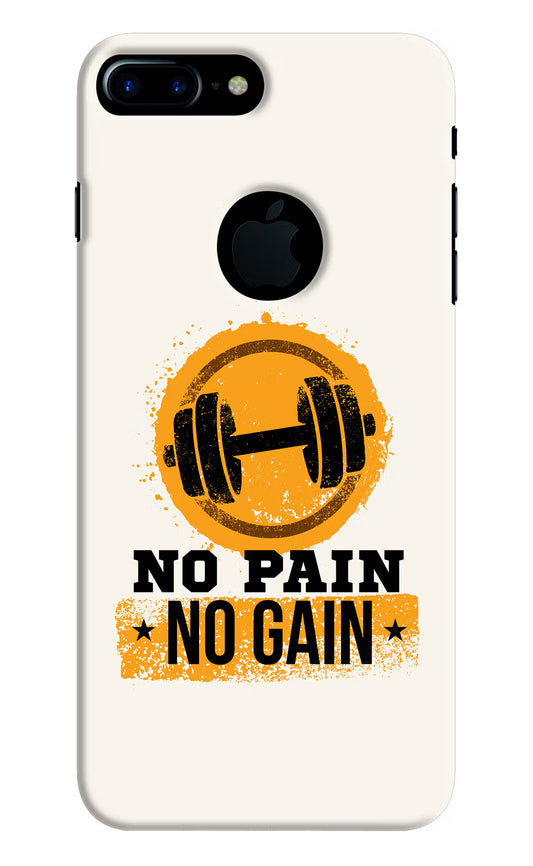 No Pain No Gain iPhone 7 Plus Logocut Hard Case Back Cover by Casekaro