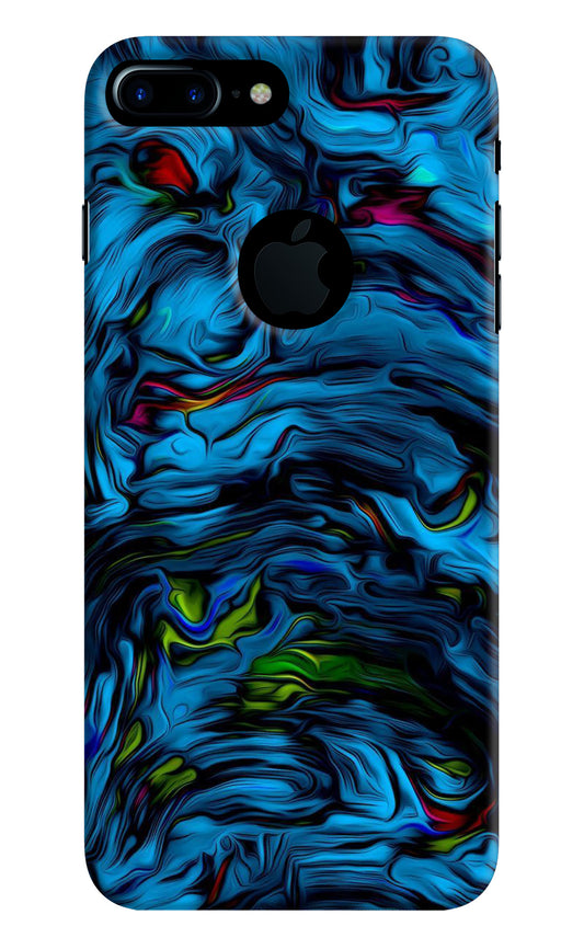 Dark Blue Abstract iPhone 7 Plus Logocut Back Cover