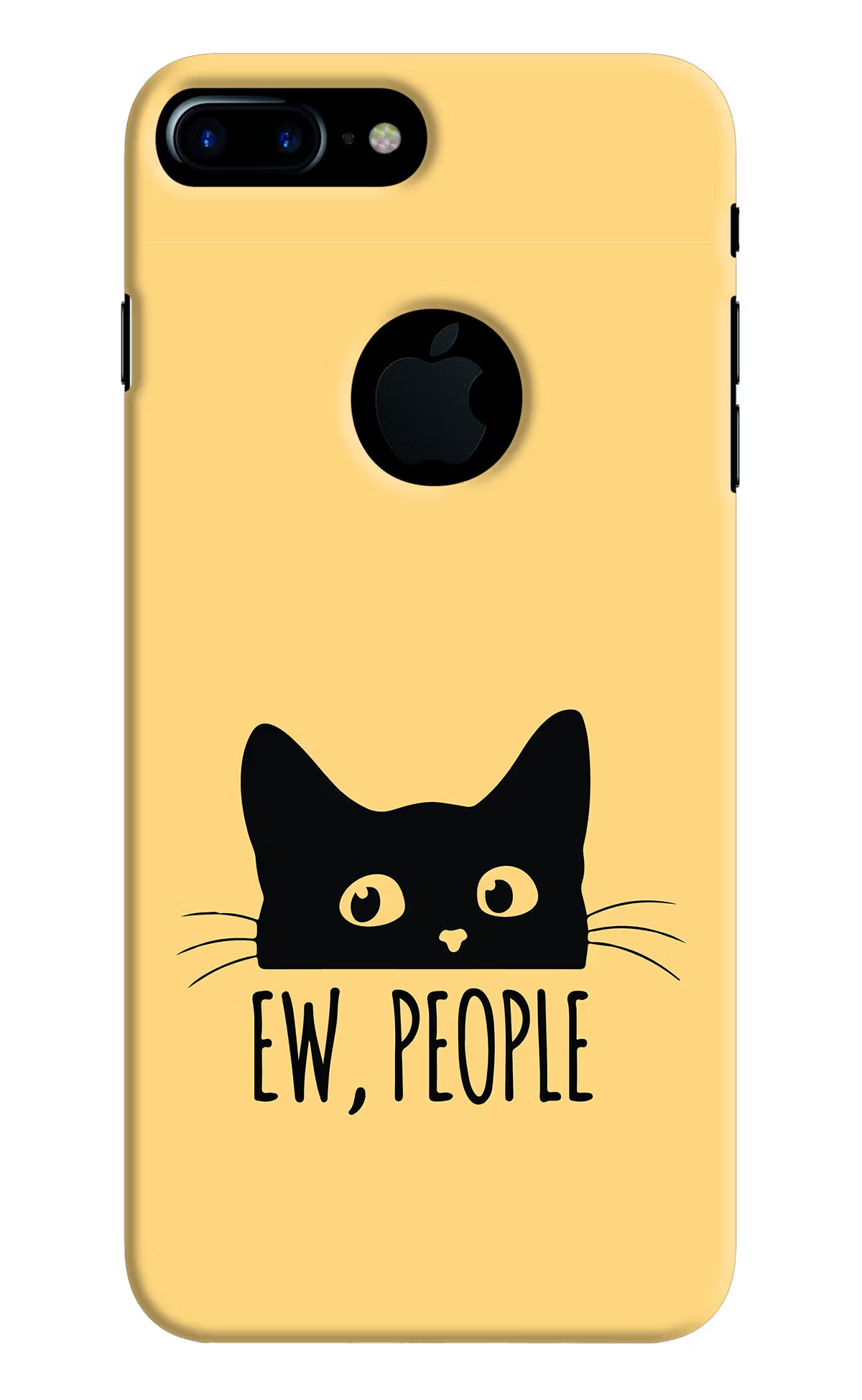 Ew People Catitude iPhone 7 Plus Logocut Hard Case Back Cover by Casekaro