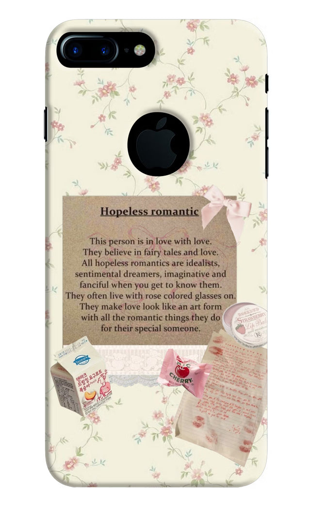 Hopeless Romantic iPhone 7 Plus Logocut Hard Case Back Cover by Casekaro