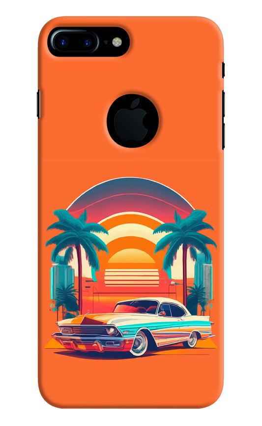 Palm Drive 80s iPhone 7 Plus Logocut Hard Case Back Cover by Casekaro