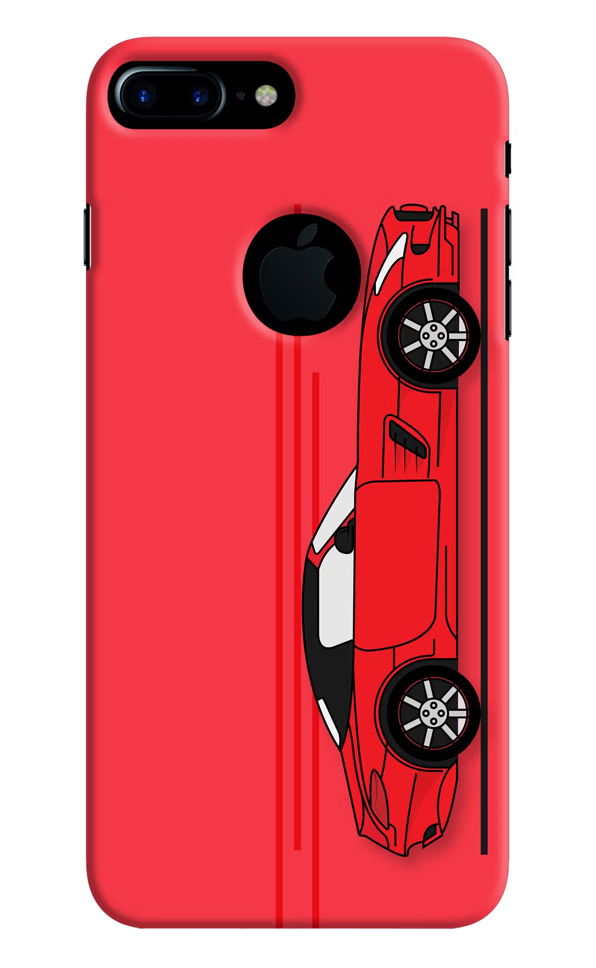Red Velocity iPhone 7 Plus Logocut Hard Case Back Cover by Casekaro