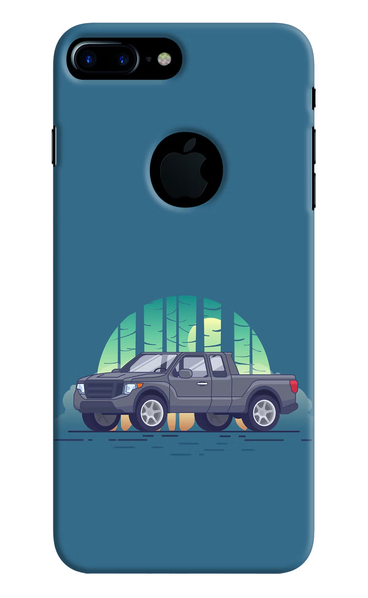 Retro Garage Vibe iPhone 7 Plus Logocut Hard Case Back Cover by Casekaro
