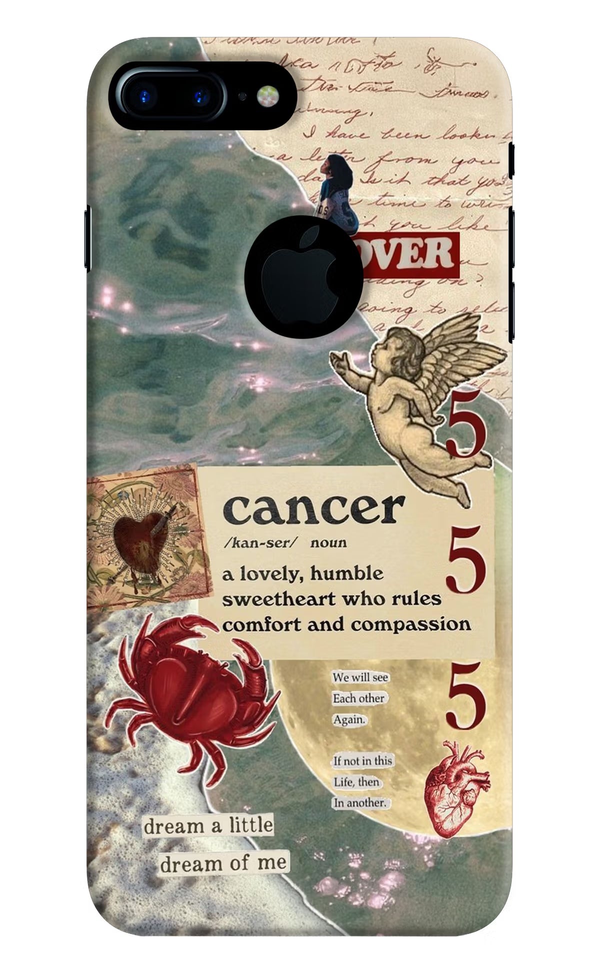 Cancer Zodiac iPhone 7 Plus Logocut Hard Case Back Cover by Casekaro