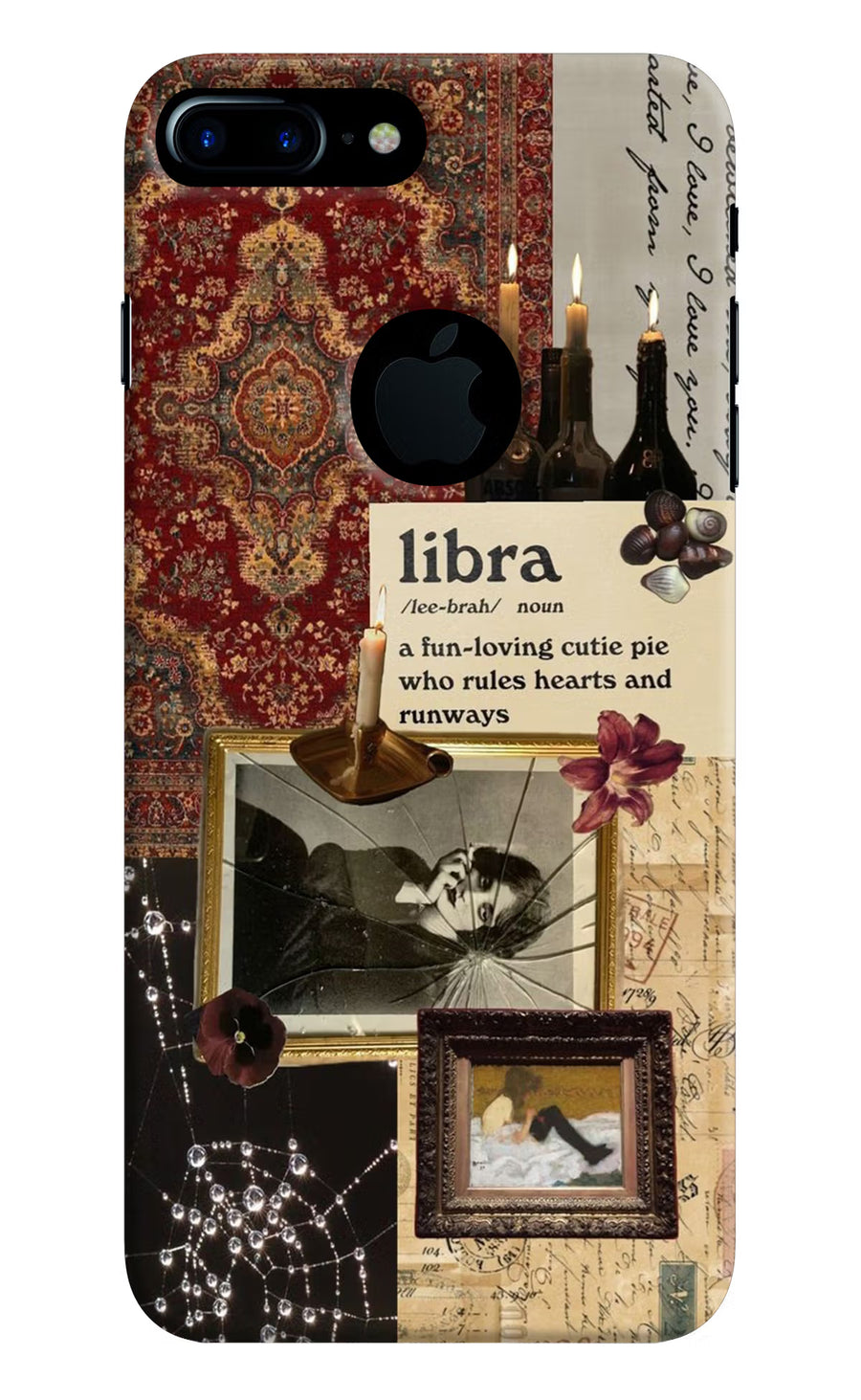 Libra Zodiac iPhone 7 Plus Logocut Back Cover, Hard case