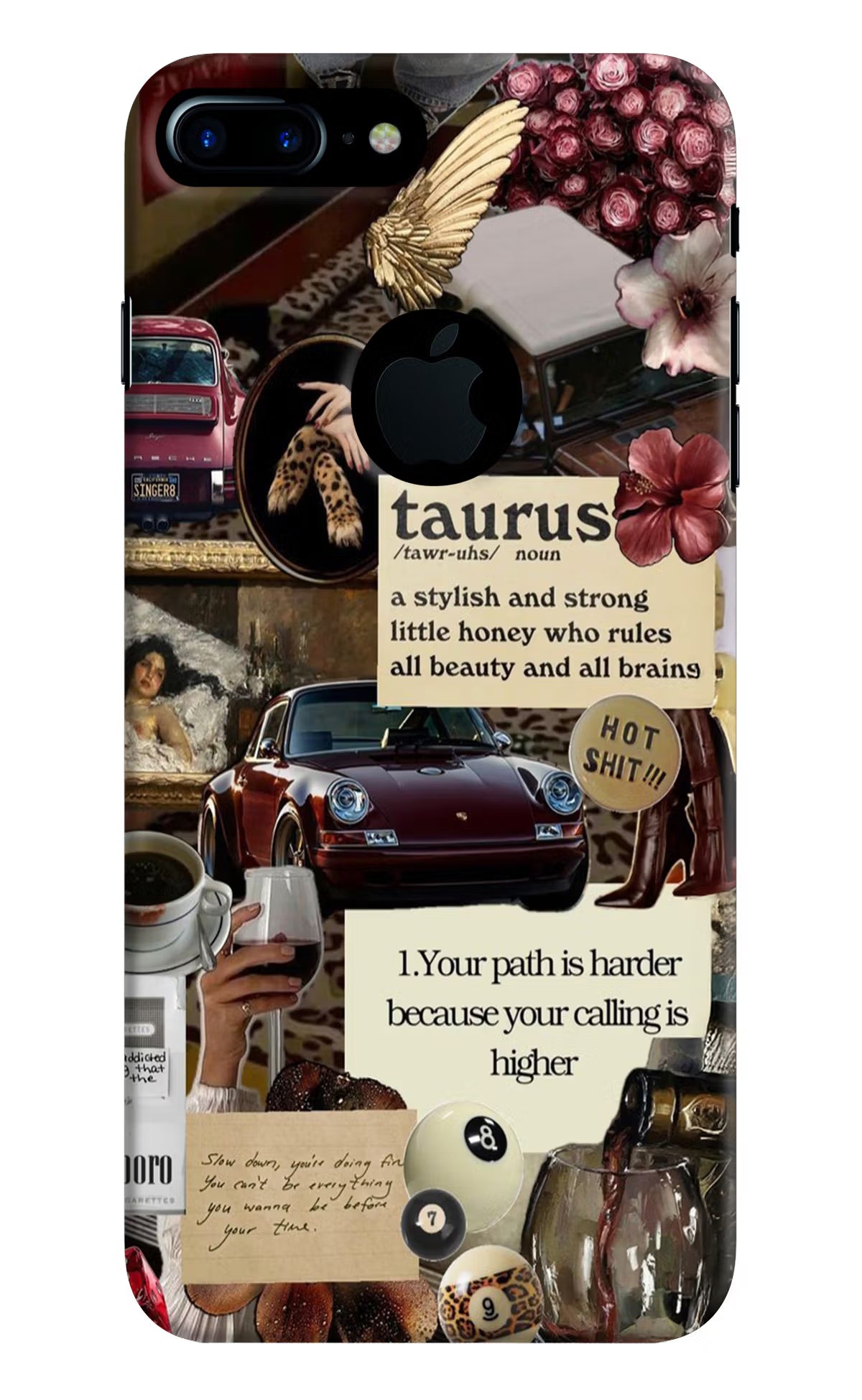 Taurus Zodiac iPhone 7 Plus Logocut Hard Case Back Cover by Casekaro