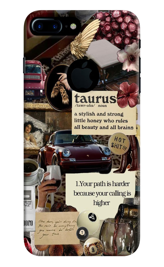 Taurus Zodiac iPhone 7 Plus Logocut Hard Case Back Cover by Casekaro