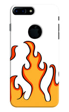Fired Up – White iPhone 7 Plus Logocut Hard Case Back Cover by Casekaro