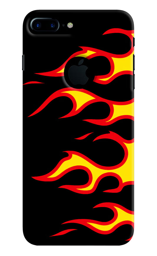 Side Sweep Flames iPhone 7 Plus Logocut Hard Case Back Cover by Casekaro