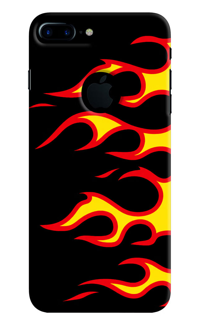 Side Sweep Flames iPhone 7 Plus Logocut Hard Case Back Cover by Casekaro