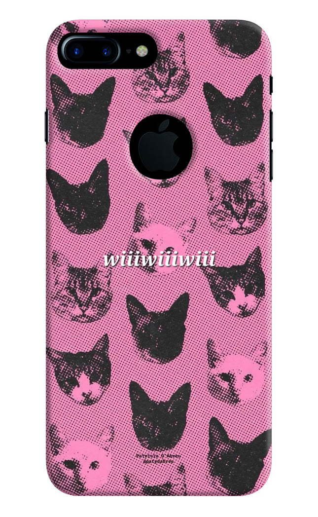 Pink Cats iPhone 7 Plus Logocut Hard Case Back Cover by Casekaro