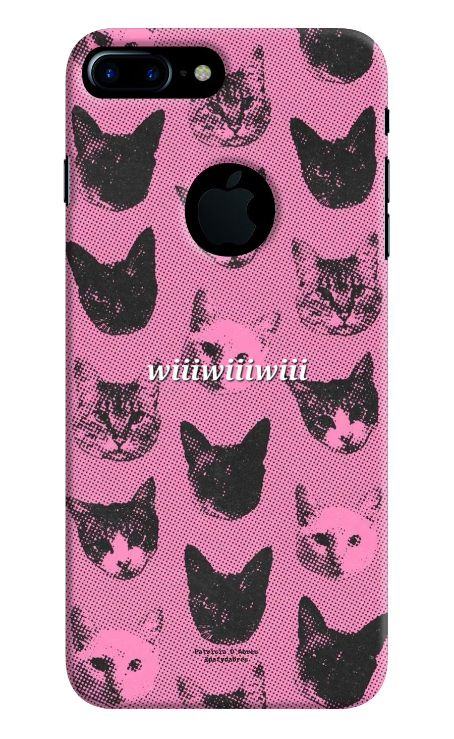 Pink Cats iPhone 7 Plus Logocut Back Cover, Hard case