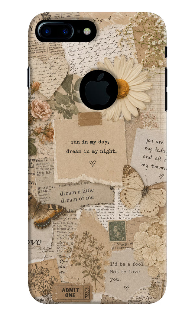 Vintage case iPhone 7 Plus Logocut Hard Case Back Cover by Casekaro