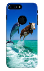 Dolphin vs Cow iPhone 7 Plus Logocut Hard Case Back Cover by Casekaro