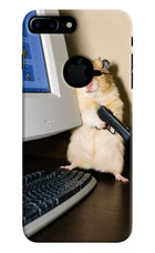 Hacker Hamster iPhone 7 Plus Logocut Hard Case Back Cover by Casekaro