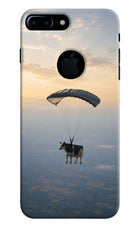 Skydiving Cow iPhone 7 Plus Logocut Hard Case Back Cover by Casekaro