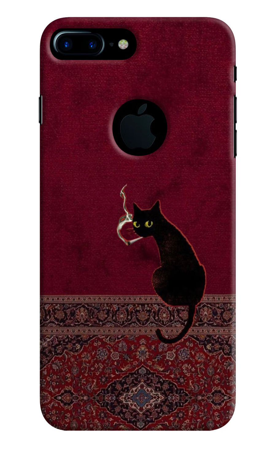 Midnight Cat iPhone 7 Plus Logocut Back Cover, Hard case