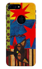 Pop Cat iPhone 7 Plus Logocut Hard Case Back Cover by Casekaro