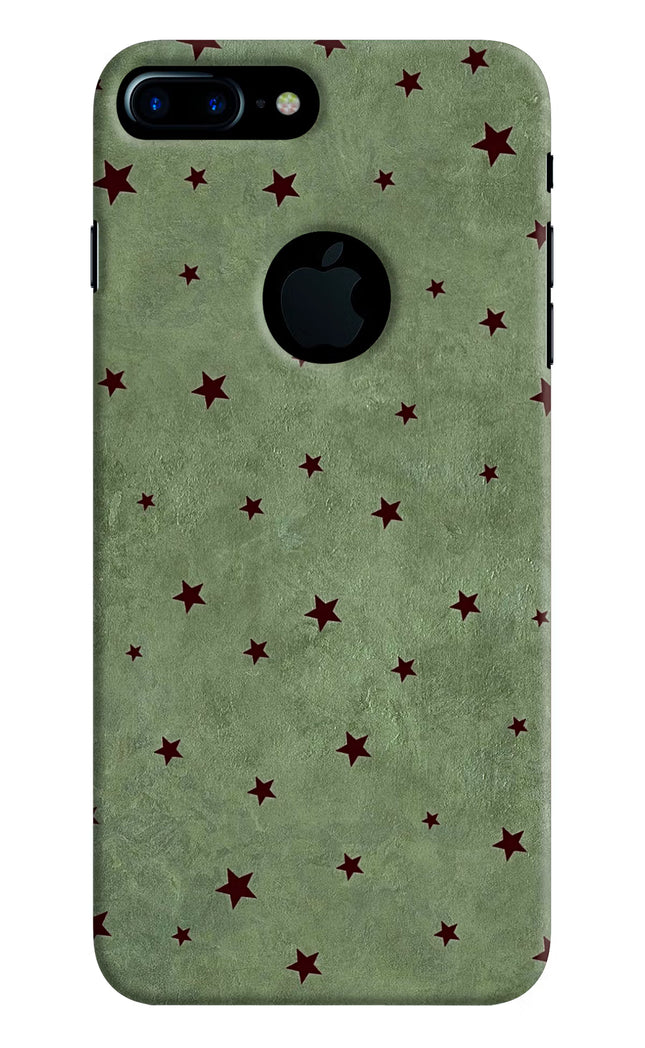 Green Stars iPhone 7 Plus Logocut Hard Case Back Cover by Casekaro