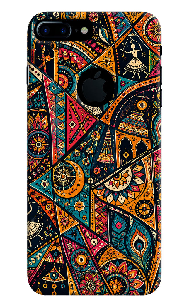 Folk Print iPhone 7 Plus Logocut Hard Case Back Cover by Casekaro