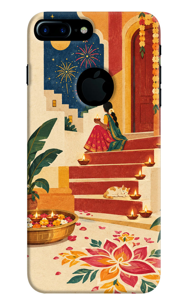 Diwali Rangoli iPhone 7 Plus Logocut Hard Case Back Cover by Casekaro