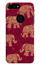 Maroon Elephant iPhone 7 Plus Logocut Hard Case Back Cover by Casekaro