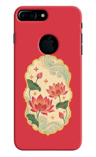 Pink Lotus iPhone 7 Plus Logocut Hard Case Back Cover by Casekaro