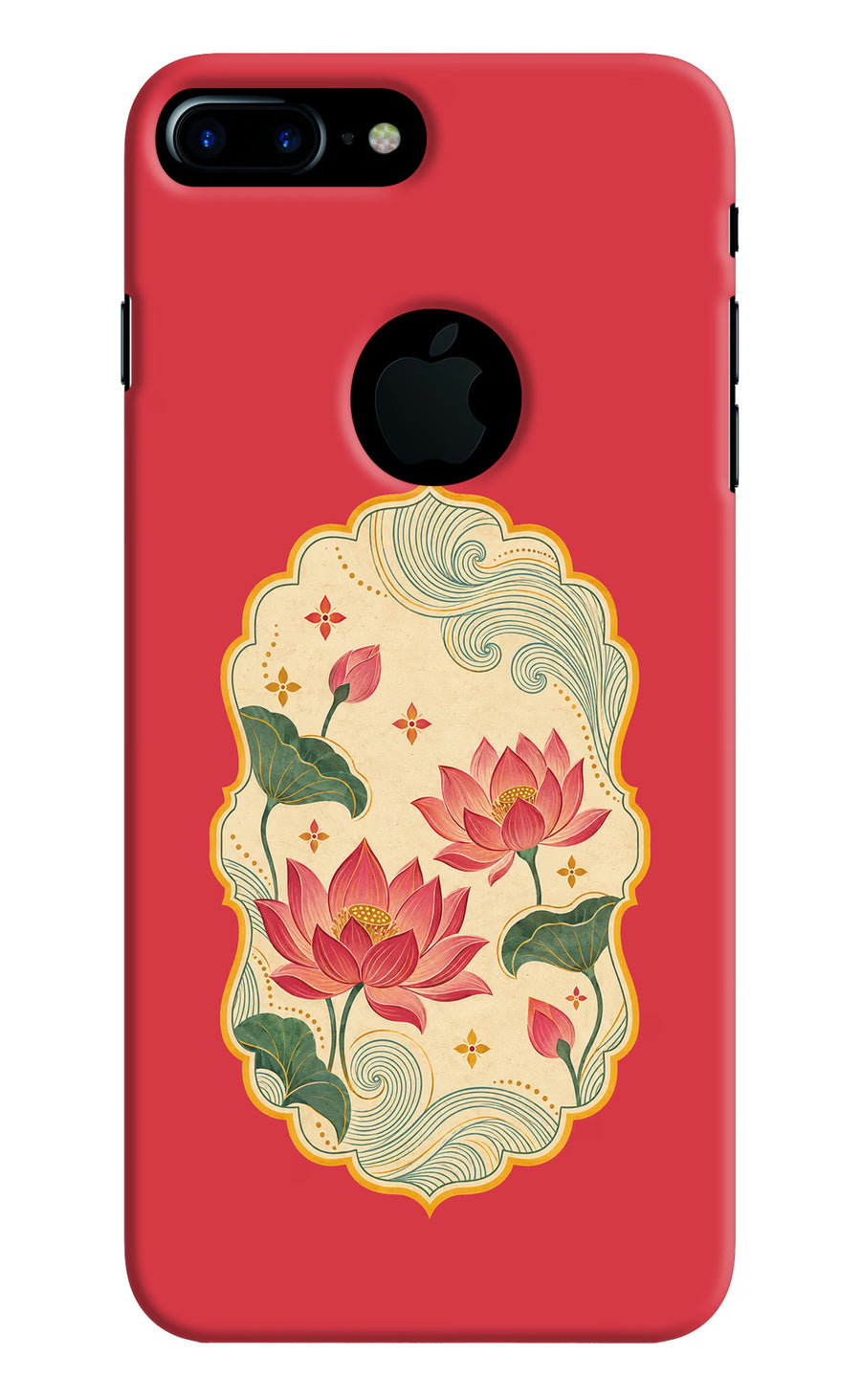 Pink Lotus iPhone 7 Plus Logocut Back Cover, Hard case